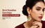 Real modern Indian woman wearing Nuyug kundan jhumka earrings