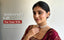 Indian model wearing a Nuyug ruby and pearl American diamond necklace set, an anniversary gift for wife