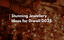 Women lighting diyas during Diwali with text overlay "Stunning Jewellery Ideas for Diwali 2025".