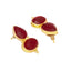 22K Gold Plated Red Embrace Earrings