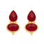 22K Gold Plated Red Embrace Earrings