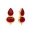 22K Gold Plated Red Embrace Earrings