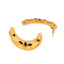 22K Gold-Plated Stone Studded Crescent Shaped Stud Earrings
