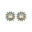 22K Gold Plated Prism Blossom Stud Earrings