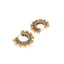Kanika Floral Green Hoop Earrings