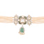 22K Gold Plated Mystic Pearl Charm Choker Necklace Set
