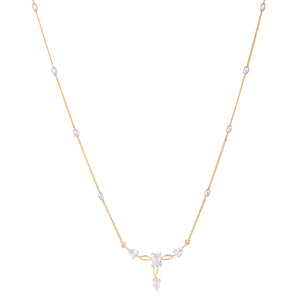 American Diamond Blissful Minimal Necklace Set