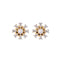 American Diamond Sunkissed Pearl Bloom Mangalsutra Earring Set