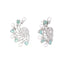 Rhodium Plated Pearl Mystic Flare Stud Earrings