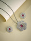 CZ Stone Statement Pendant Set