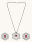 CZ Stone Statement Pendant Set