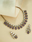 Purple Choker Necklace Set