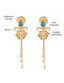 Serene Cascade Turquoise Dangler Earrings