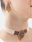 Gold Plated Aabha Pearl String Choker Set