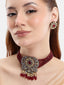 22K Gold Plated Rajwada Choker Necklace Set
