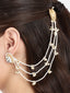 Noor Bella Layered Earrings with Ear Chain