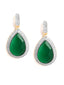 22K Gold Plated Fern Radiance Contemporary Drop Earrings
