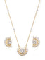 Taesha American Diamond Pendant Set with Attached Chain