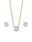 American Diamond Pendant Set with Attached Chain