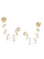 Noor Bella Layered Earrings with Ear Chain