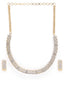 Hasli American Diamond Gold Tone Necklace Set