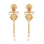 Serene Cascade Peach Dangler Earrings
