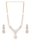 Sparkling American Diamond Gold Tone Necklace Set