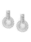 Round Shaped American Diamond Silver Danglers
