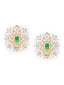 Celeste American Diamond Square Stud Earrings