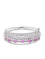 American Diamond Ruby Cuff Bracelet