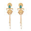Serene Cascade Turquoise Dangler Earrings