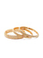 Gold Plated Ruby Accent Heritage Bangle Set