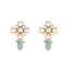 22K Gold Plated Kundan Paradise Green Studs