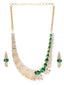 Riwaayat American Diamond Emerald Necklace Set