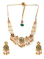 Gold Plated Emerald Garden Charm Choker Set