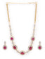 Regal Ruby American Diamond Necklace Set