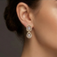 Gold Plated American Diamond Chic Mini Drop Earrings