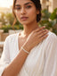 Nuyug Oval Solitaire Gold Bracelet