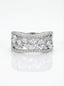 Petals American Diamond Band Adjustable Ring
