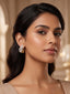 Nuyug Pear shaped diamond hoop earrings