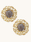 22k Gold Plated Filigree Statement Studs