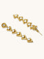 18K Gold-Plated Crystal Stone Studded Triangular Drop Sleek Earrings