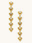 18K Gold-Plated Crystal Stone Studded Triangular Drop Sleek Earrings