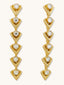 18K Gold-Plated Crystal Stone Studded Triangular Drop Sleek Earrings