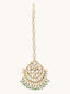 22k Gold Plated Kundan Green Maang Tikka