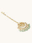 22k Gold Plated Kundan Green Maang Tikka