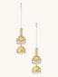 22K Gold-Plated Floral Jhumki Kundan Studded Kanauti Earrings