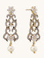 22K Gold-Plated Cubic Zirconia Studded & Pearl Beaded Necklace Set