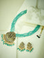 22K Gold-Plated Zircon Studded & Stone Beaded Strings Necklace Set