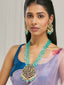 22K Gold-Plated Zircon Studded & Stone Beaded Strings Necklace Set